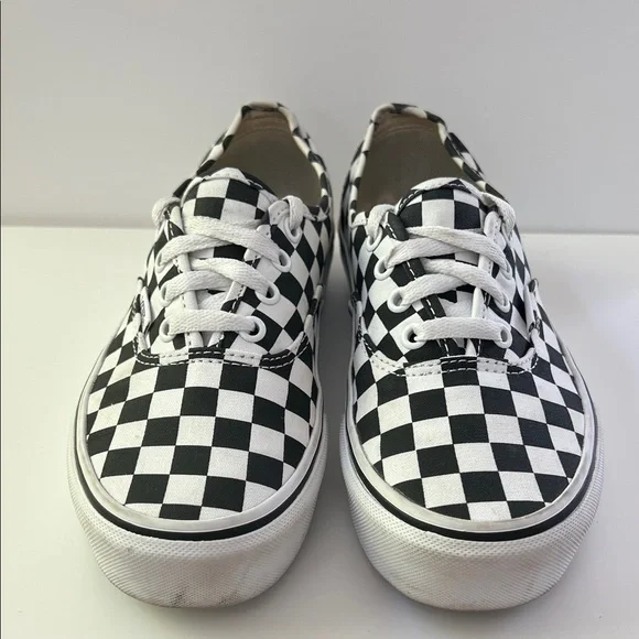 Vans Black and White Checkered Sneakers - Picture 5 of 7